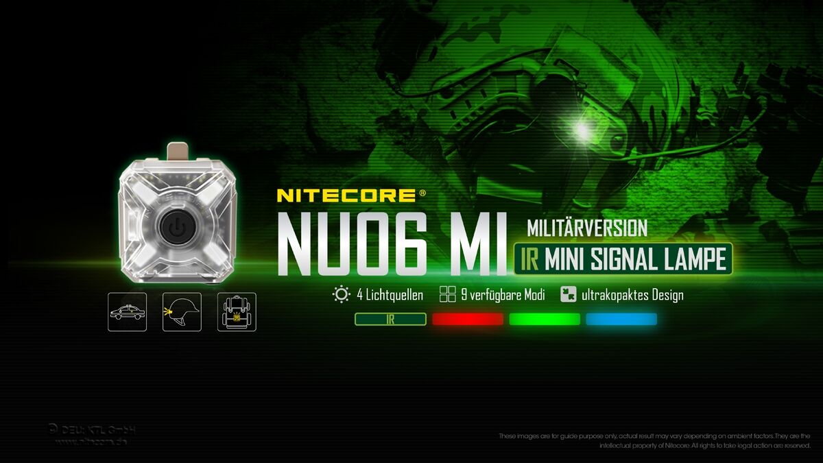 Nitecore NU06 MI - mehrfarbige Signalleuchte mit IR