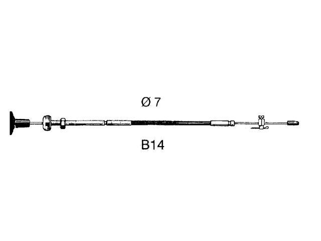 Ultraflex_B14_Schalt-Stoppzug Ultraflex B14 Schalt-/Stoppzug (verschiedene Längen)