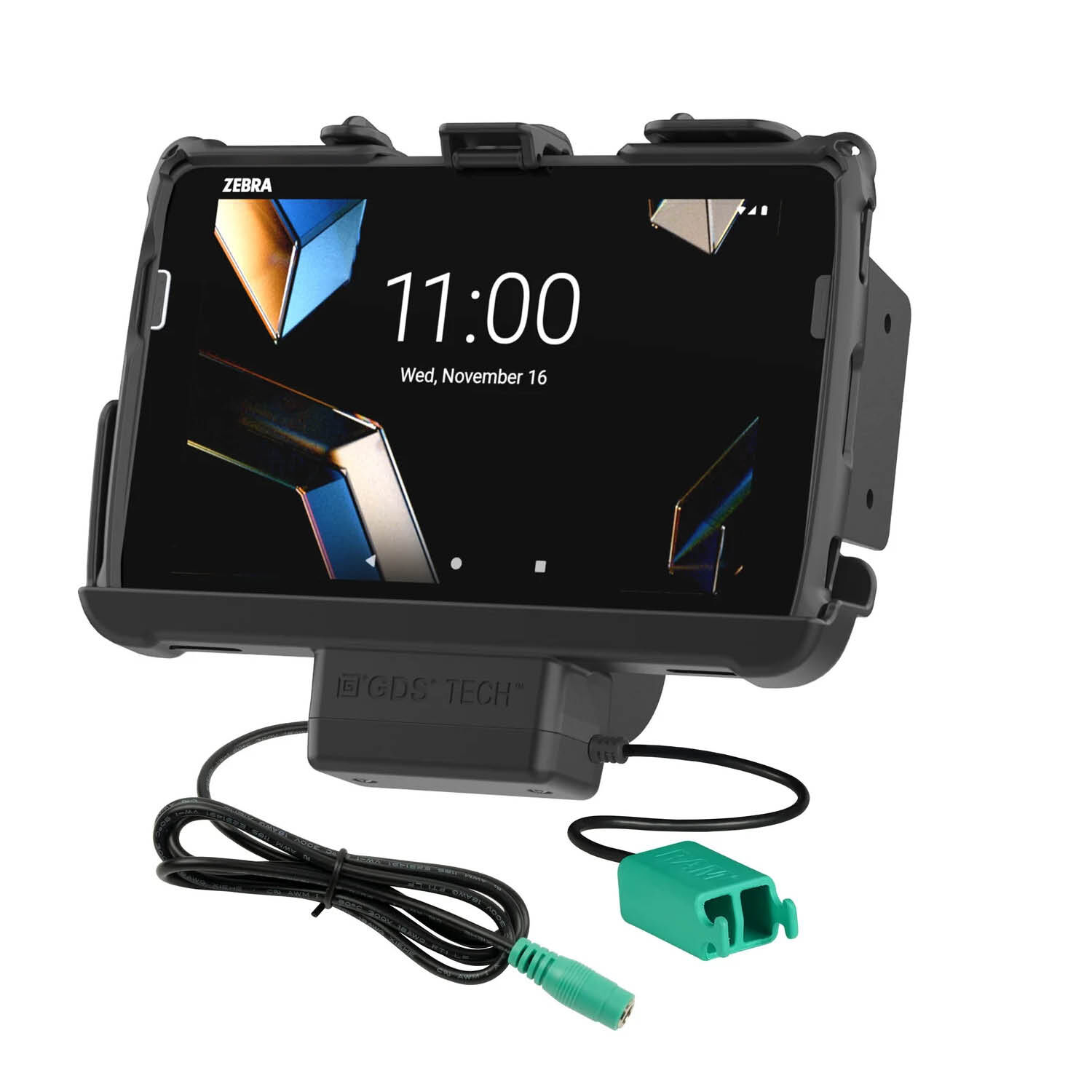 RAM Mounts EZ-Roll'r Halteschale für Zebra ET40 & ET45 (8“) Tablets - In Rugged Boot - 5.5mm DC & Dual USB-A-Anschluss