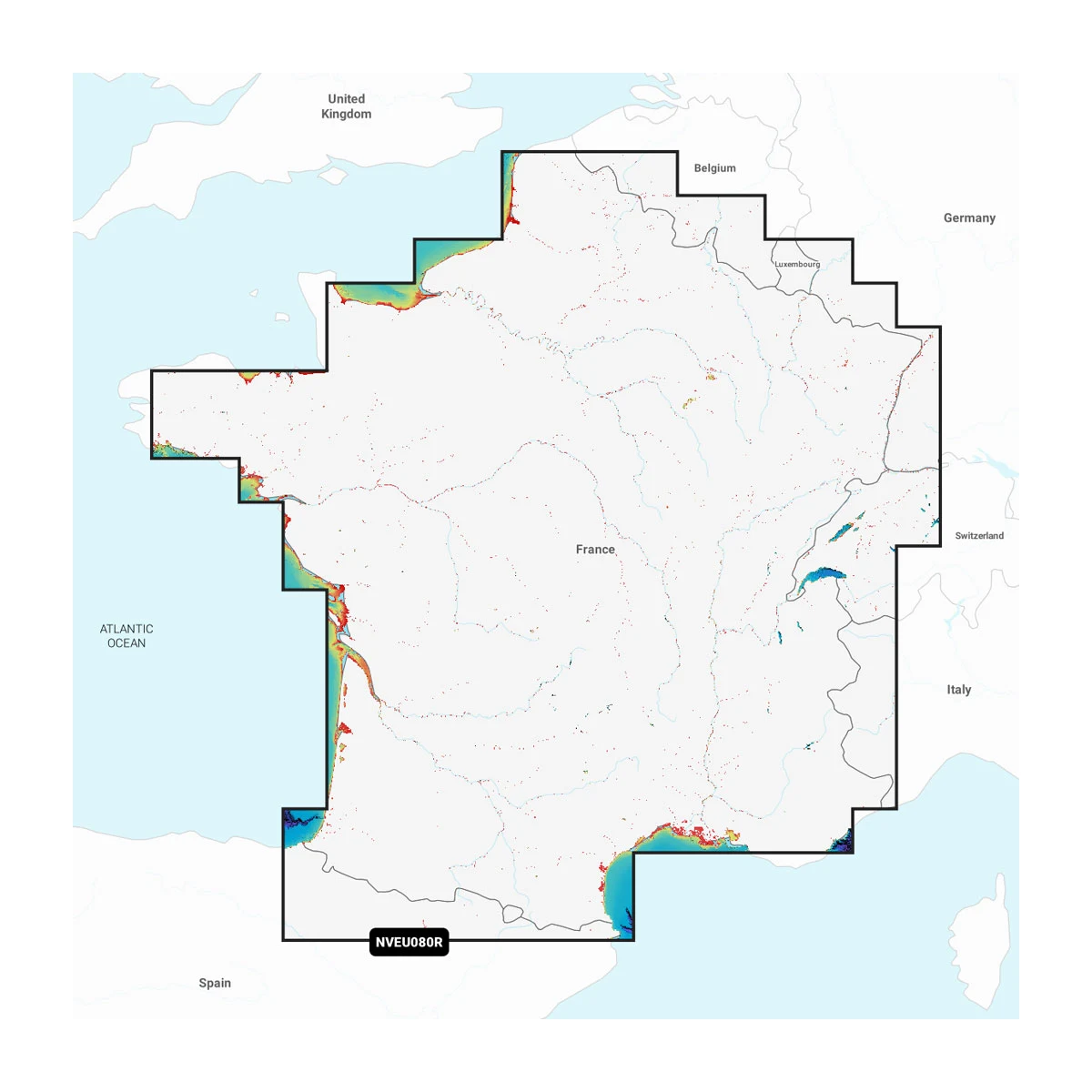 Garmin Navionics Vision+ NVEU080R Frankreich, Seen & Flüsse – Seekarte Binnengewässer