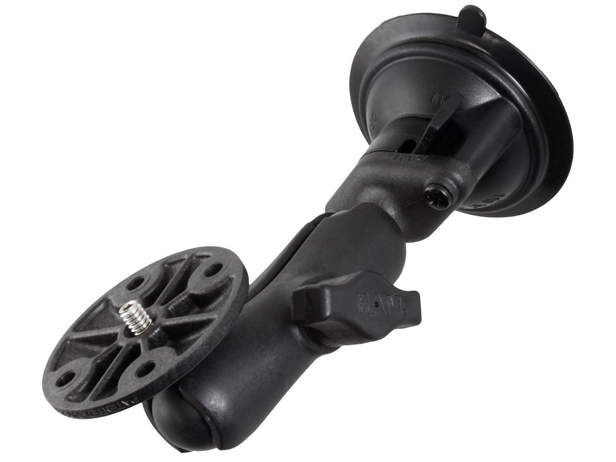 RAM Mounts Verbundstoff Saugfuss-Kamerahalterung mit 1/4"-20 Gewindestift - mit Saugfuss, B-Kugel (1 Zoll), im Polybeutel