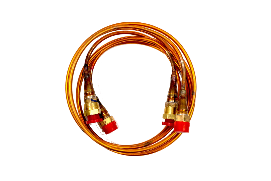 Indel Webasto Marine Isotherm Set Verlängerungsrohre mit Anschlüssen als aufgerollte Kupferleitung