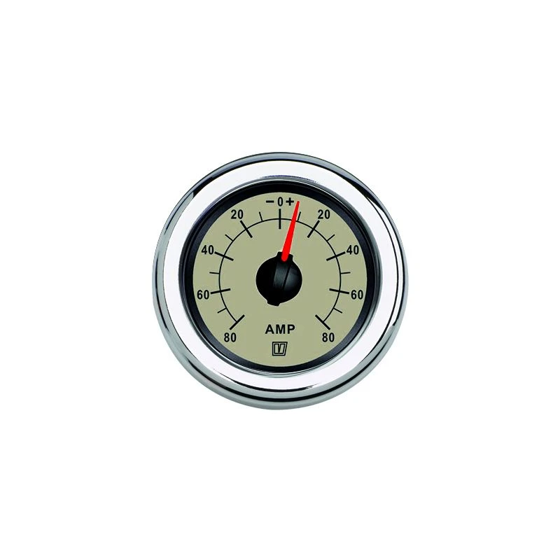 Vetus Amperemeter, creme, +/- 50 A, 12/24 Volt