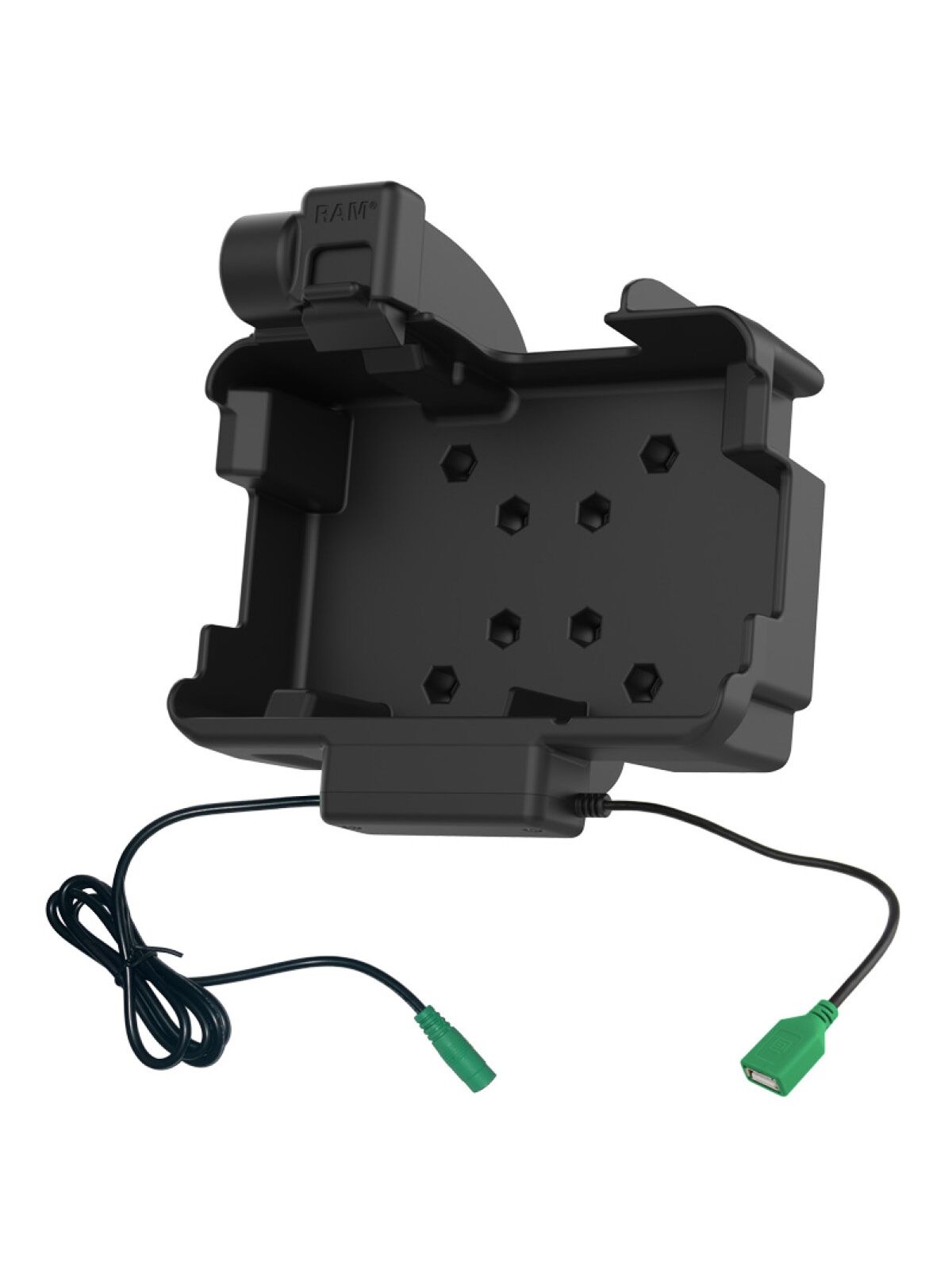 RAM Mounts Form-Fit Halteschale für Panasonic FZ-S1 & FZ-L1 - Strom-/Daten-Anbindung, AMPS 4-Loch- / VESA 75x75 Aufnahme