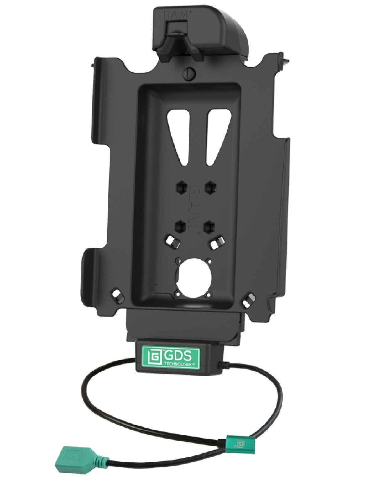 RAM Mounts GDS Tough-Dock Halteschale (Schnappverschluss) für Apple iPad 10. & 11. Gen, Pro 11" (M4), Air 11" (M2 & M3) - In IntelliSkin Next-Gen Schutzhülle - USB-C & USB-A Anschluss