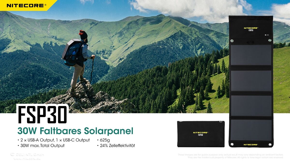 Nitecore Solarpanel FSP30 - 30W