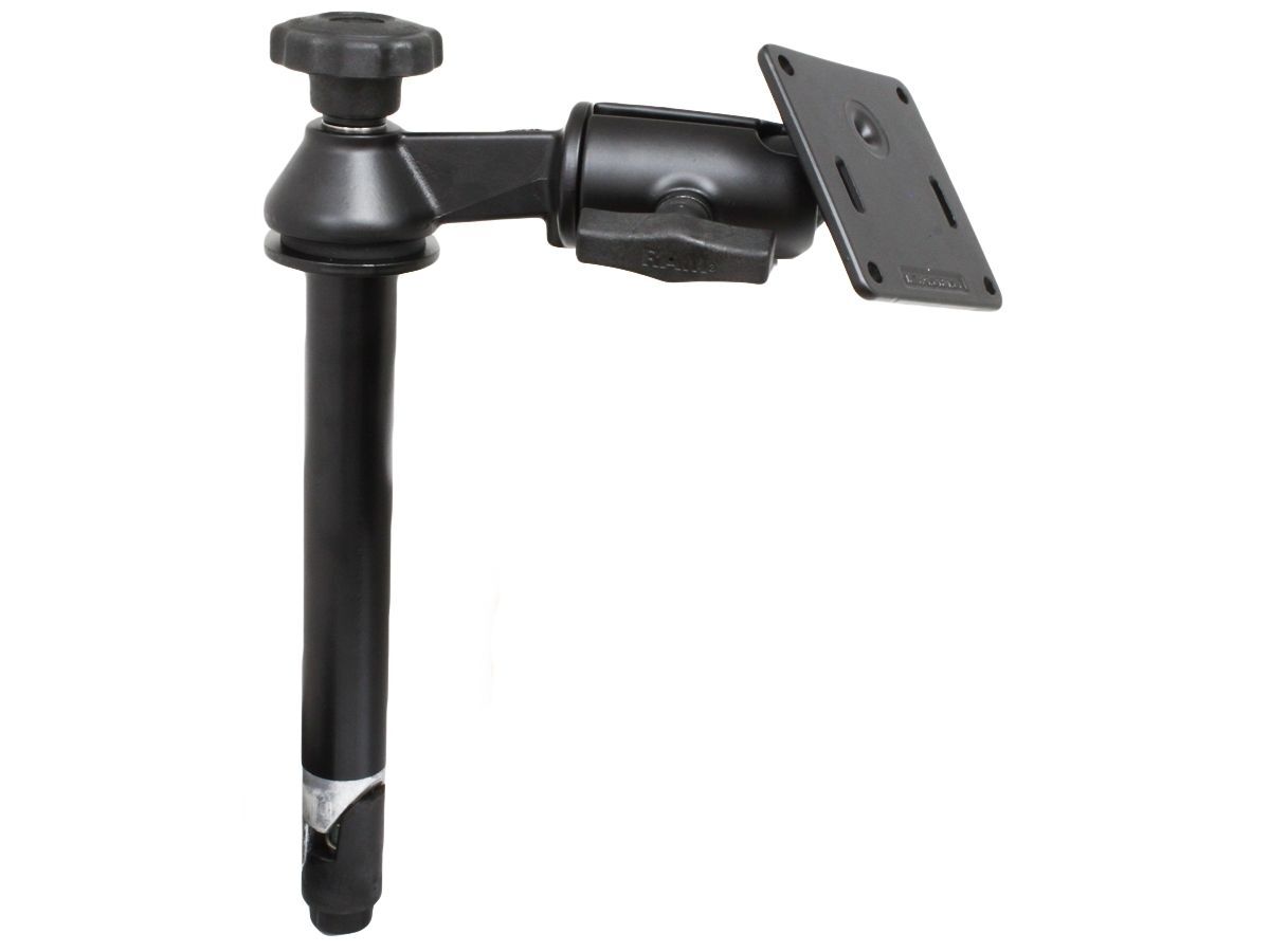 RAM Mounts Schwenkarm mit Tele-Pole (ca. 200 mm) - Octagon-Verbindungsarm, VESA-Platte (75 x75 mm Lochraster), C-Kugel (1,5 Zoll)
